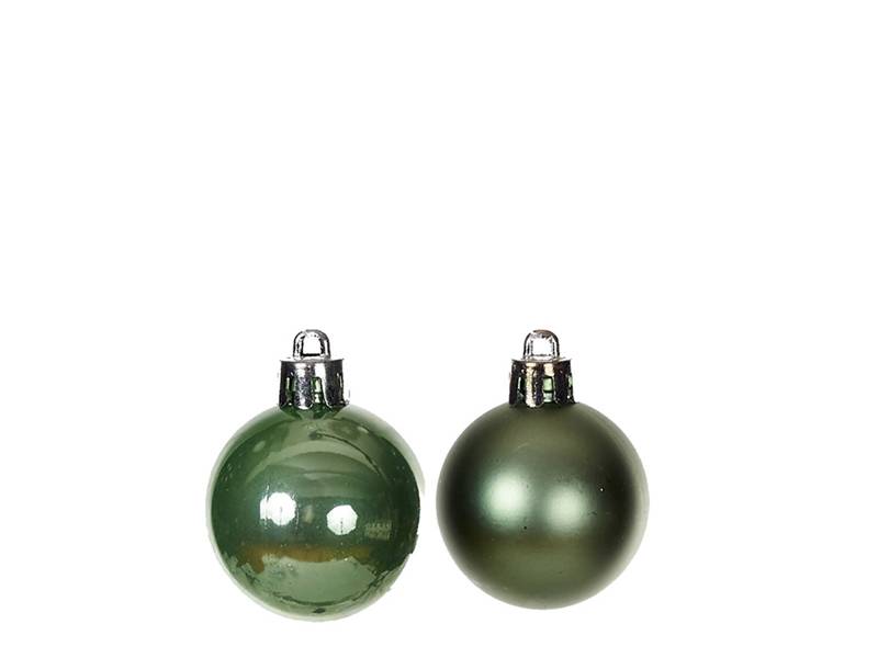Χριστουγεννιάτικη Πλαστική Μπάλα Πράσινο της Μέντας 3 εκ. Set 15 τμχ.