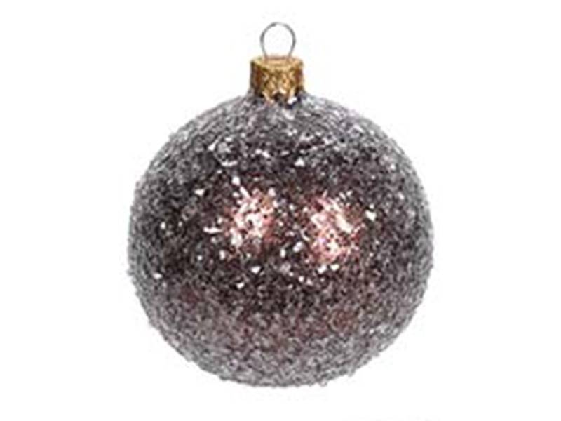 Χριστουγεννιάτικη Γυάλινη Μπάλα με Glitter 10 εκ.