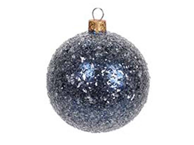 Χριστουγεννιάτικη Γυάλινη Μπάλα με Glitter 10 εκ.