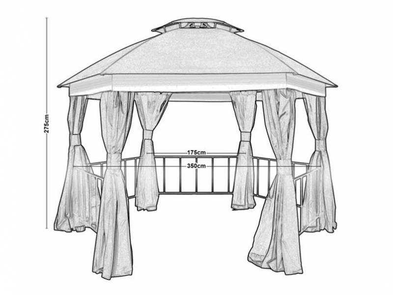 GAZEBO Κήπου εξάγωνο 3