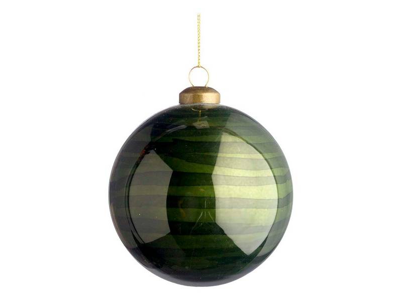 Χριστουγεννιάτικες μπάλες γυάλινες πράσινες 12 εκ.