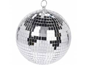 Χριστουγεννιάτικη μπάλα ντίσκο ασημί 18 εκ.
