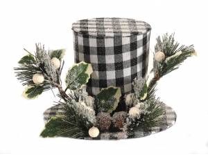 Διακοσμητικό καπέλο καρό με berries