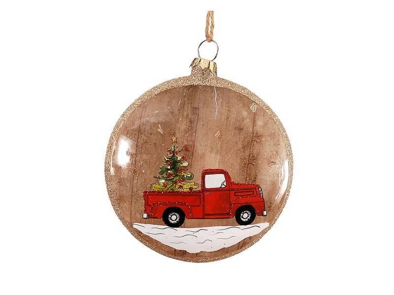 Χριστουγενιάτικο στολίδι Αμάξι με δέντρο
