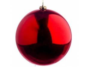 Χριστουγεννιάτικη μπάλα πλαστική κόκκινη 25 εκ.