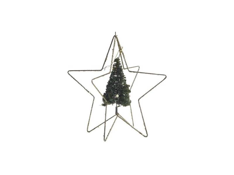 Χριστουγεννιάτικο στολίδι αστέρι με δεντράκι