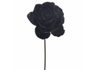 Διακοσμητικό λουλούδι τριαντάφυλλο μαύρο