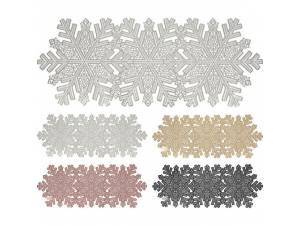 Χριστουγεννιάτικο ράνερ πλαστικό με  χιονονιφάδες