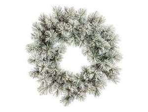 Στεφάνι διακόσμησης χιονοσμένο flocked