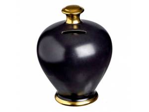 Κουμπαρας κεραμικός μαύρος ματ 15 εκ.