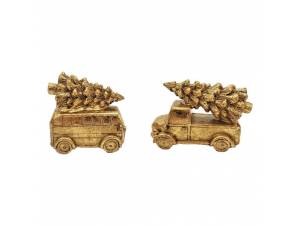 Διακοσμητικό στολίδι αμαξάκι με δέντρο