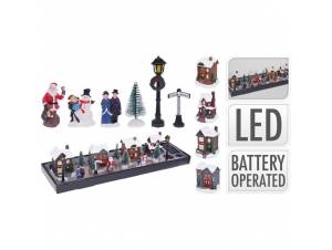 Set 14 τεμ. Διακοσμητικά σπιτάκια και φιγούρες