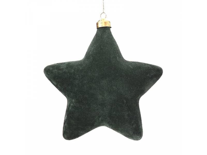 Χριστουγεννιάτικο γυάλινο στολίδι πράσινο αστερι