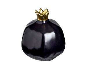 Διακοσμητικό ρόδι κεραμικό μαύρο ματ