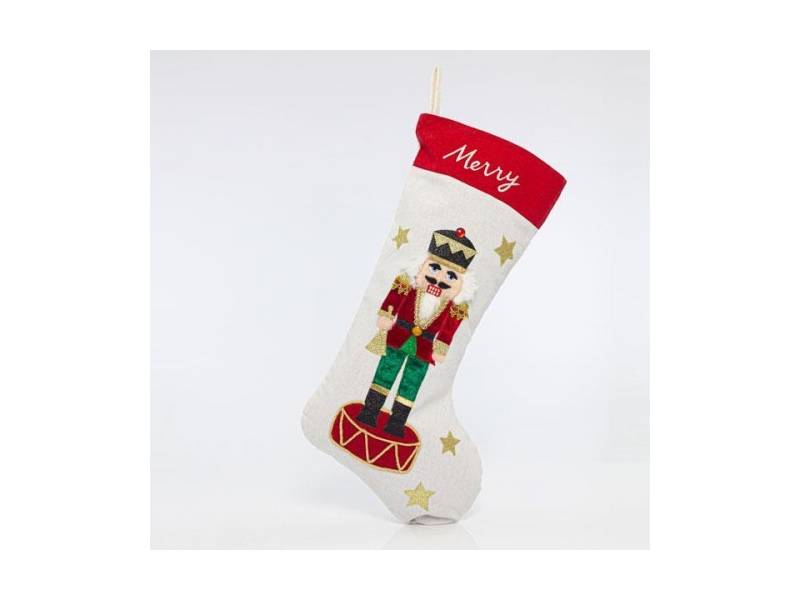 Χριστουγεννιάτικη κάλτσα λευκή
