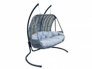 Διπλή Κούνια κρεμαστή Rattan έπιπλα κήπου bigstore.gr