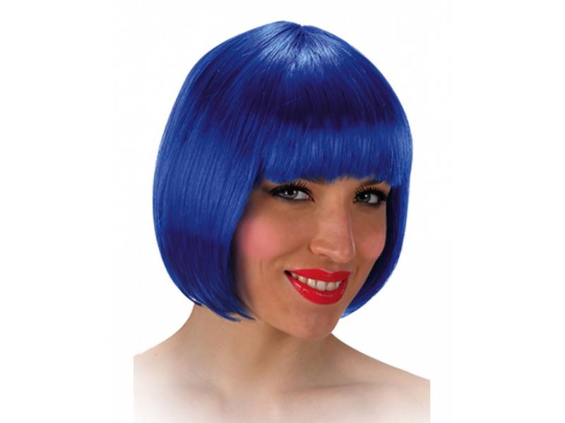 Μπλε Καρέ Περούκα Με Αφέλειες