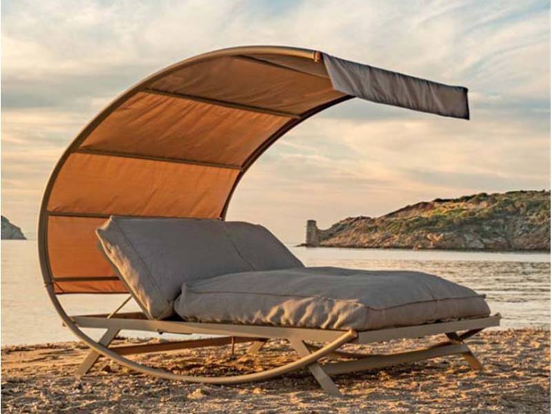 Ξαπλώστρες Daybed με τέντα έπιπλα κήπου bigstore.gr