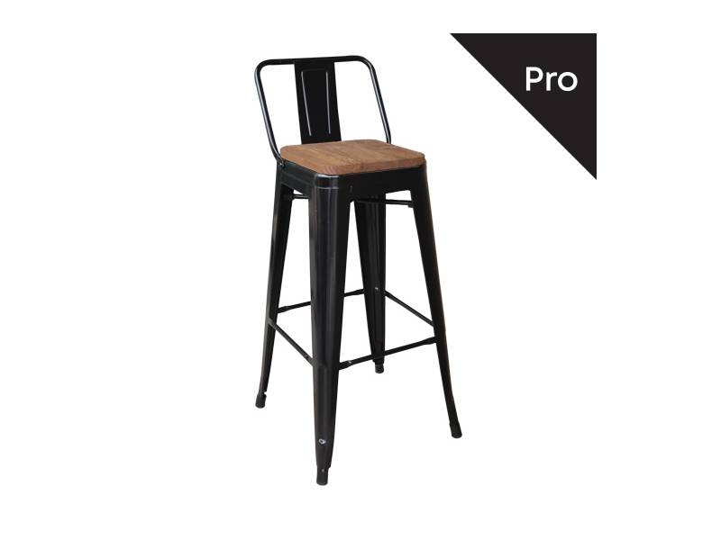 RELIX Wood Σκαμπό Bar-Pro με Πλάτη