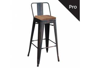 RELIX Wood Σκαμπό Bar-Pro με Πλάτη