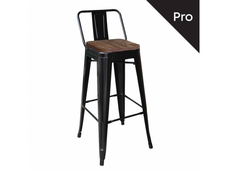 RELIX Wood Σκαμπό Bar-Pro με Πλάτη