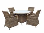Set 5 τεμ. Τραπεζαρία Wicker Rattan-Αλουμίνιο