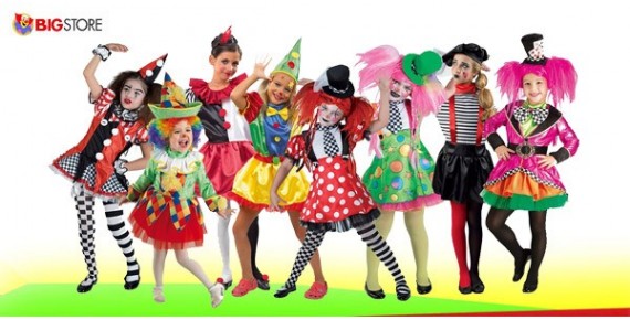 Αποκριάτικες στολές Κορίτσια Κλόουν-Αρλεκίνοι