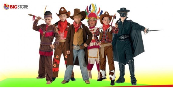Αποκριάτικες στολές Καουμπόι Ινδιάνος